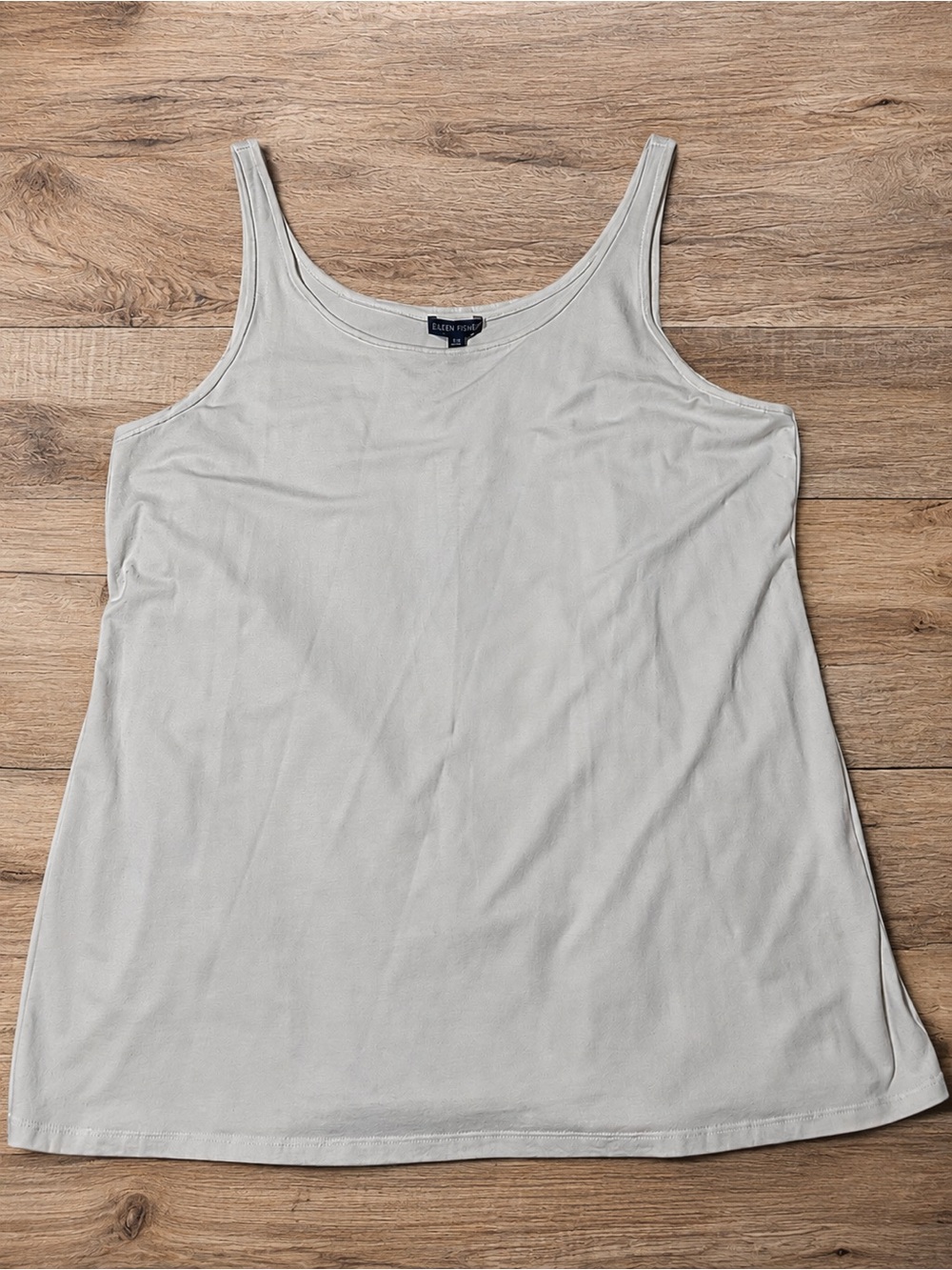 Eileen Fisher White Scoop Neck Tank Top - Lg